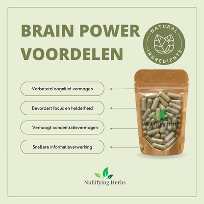 Brain Power - Natuurlijk Noötropisch Supplement - Nullifying Herbs