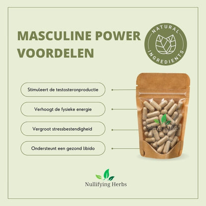 Masculine Power - Natuurlijke Kruiden voor Meer Testosteron - Nullifying Herbs