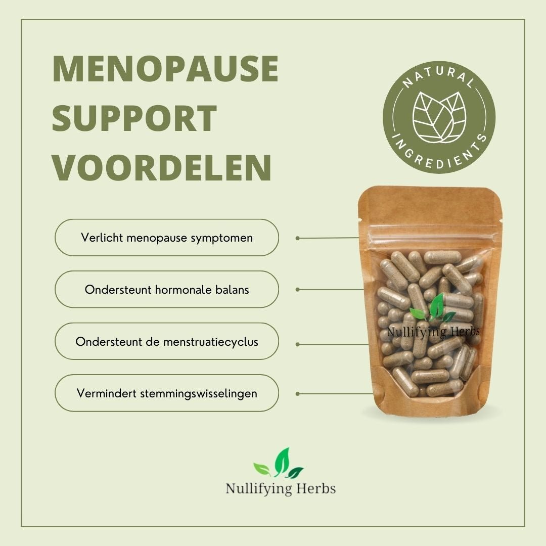 Menopause Support - Natuurlijke Overgangsformule - Nullifying Herbs